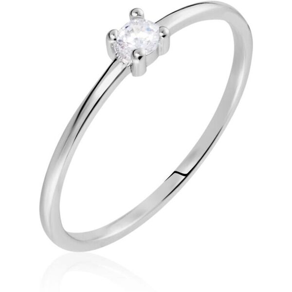 stroili anello silver elegance argento rodiato cubic zirconia collezione: silver elegance - misura 56 bianco