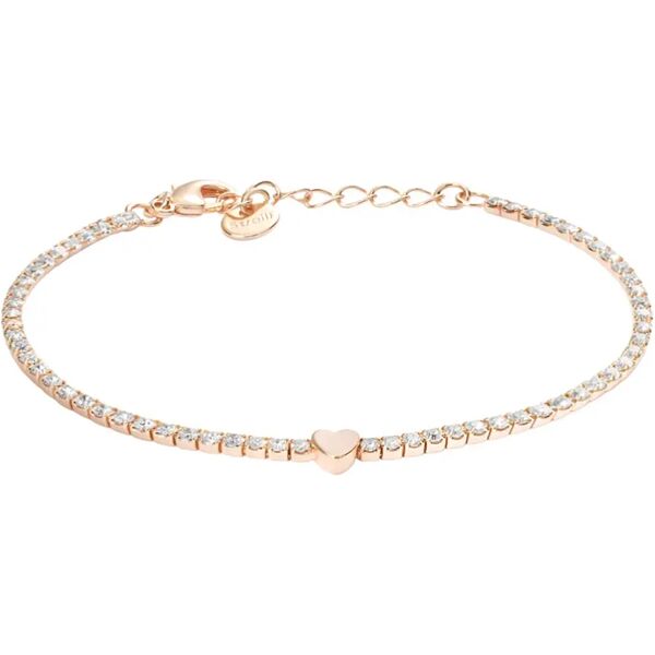 stroili bracciale tennis romantic shine metallo rosa cristallo collezione: romantic shine rosa