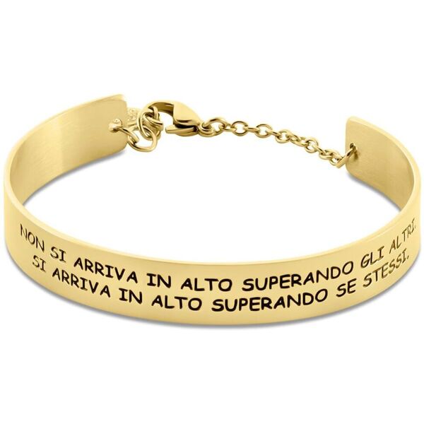 stroili bangle lady message acciaio dorato cristallo collezione: lady message giallo