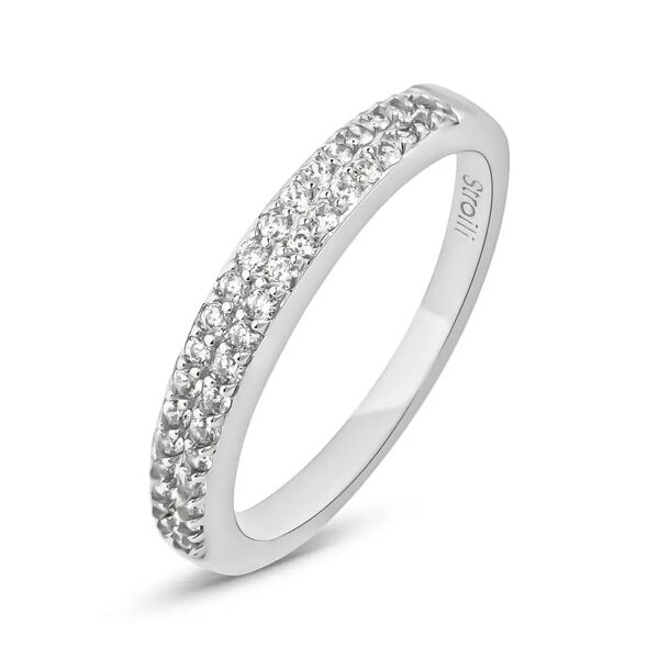 stroili anello fascia silver elegance argento rodiato cubic zirconia collezione: silver elegance - misura 54 bianco