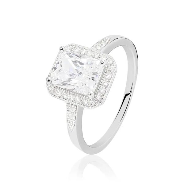 stroili anello silver elegance argento rodiato cubic zirconia collezione: silver elegance - misura 58 bianco