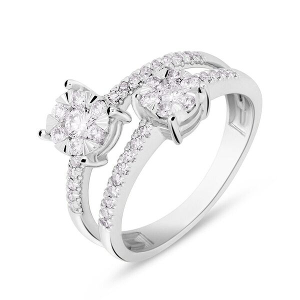 stroili anello fantasia petali oro bianco diamante collezione: petali - misura 54 oro bianco