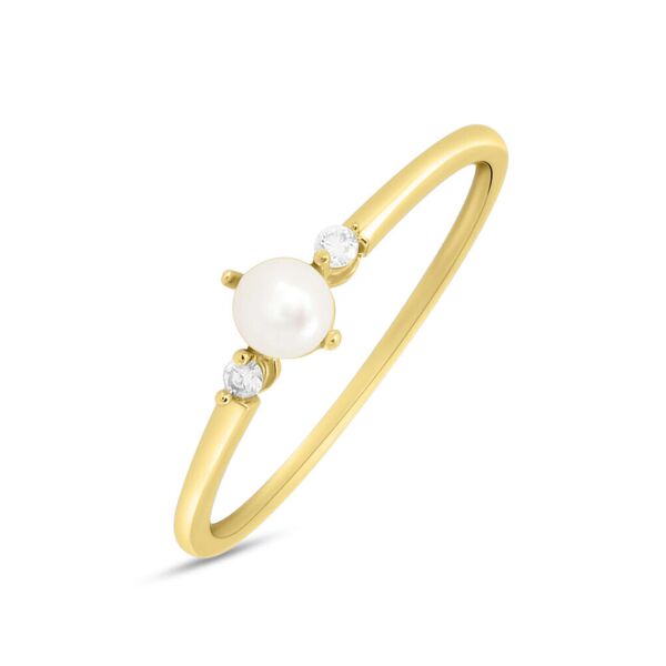 stroili anello solitario gabrielle precious oro giallo perla d'acqua dolce diamante collezione: gabrielle precious - misura 56 oro giallo