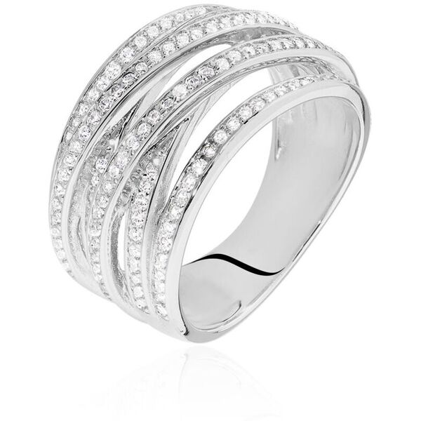 stroili anello silver shine argento rodiato cubic zirconia collezione: silver shine - misura 52 bianco