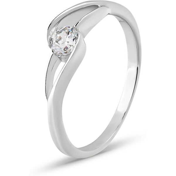 stroili anello fantasia silver elegance argento rodiato cubic zirconia collezione: silver elegance - misura 54 bianco