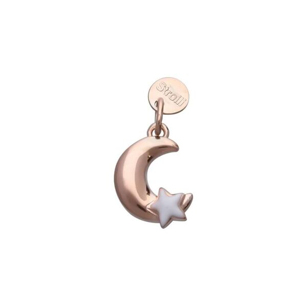 stroili charm luna in argento rosato e smalto collezione: love beats