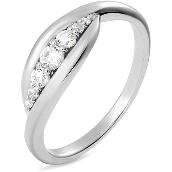 stroili anello riviere silver shine argento rodiato cubic zirconia collezione: silver shine - misura 58 bianco