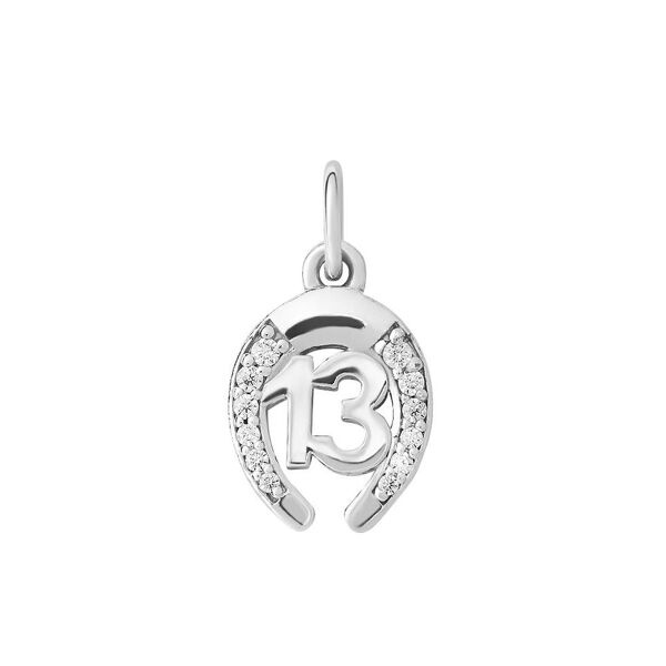 stroili pendente saluti&baci ferro di cavallo love beats argento rodiato cubic zirconia collezione: love beats bianco