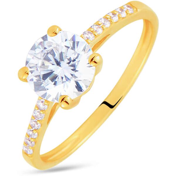 stroili anello solitario claire oro giallo cubic zirconia collezione: claire - misura 60 oro giallo