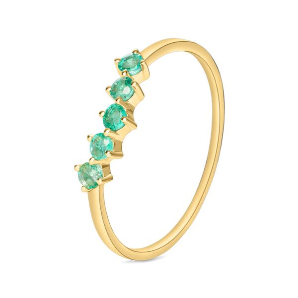 stroili anello riviere charlotte oro giallo smeraldo collezione: charlotte - misura 57 oro giallo