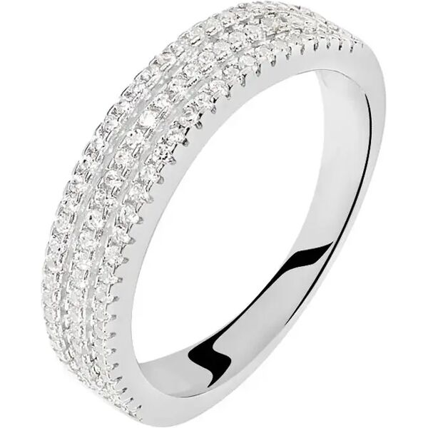 stroili anello silver shine argento rodiato cubic zirconia collezione: silver shine - misura 58 bianco