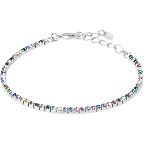 stroili bracciale tennis romantic shine metallo cristallo collezione: romantic shine bianco