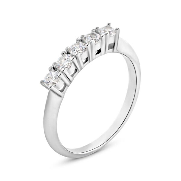stroili anello riviere silver elegance argento rodiato cubic zirconia collezione: silver elegance - misura 56 bianco