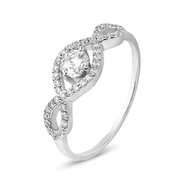 stroili anello solitario silver elegance argento rodiato cubic zirconia collezione: silver elegance - misura 58 bianco