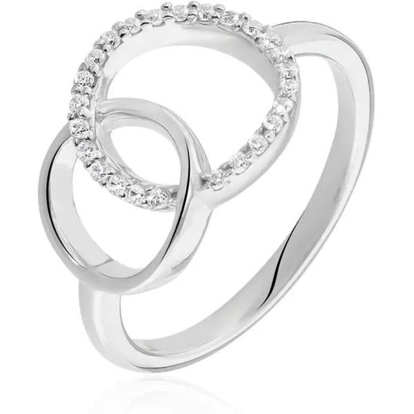 stroili anello silver shine argento rodiato cubic zirconia collezione: silver shine - misura 56 bianco