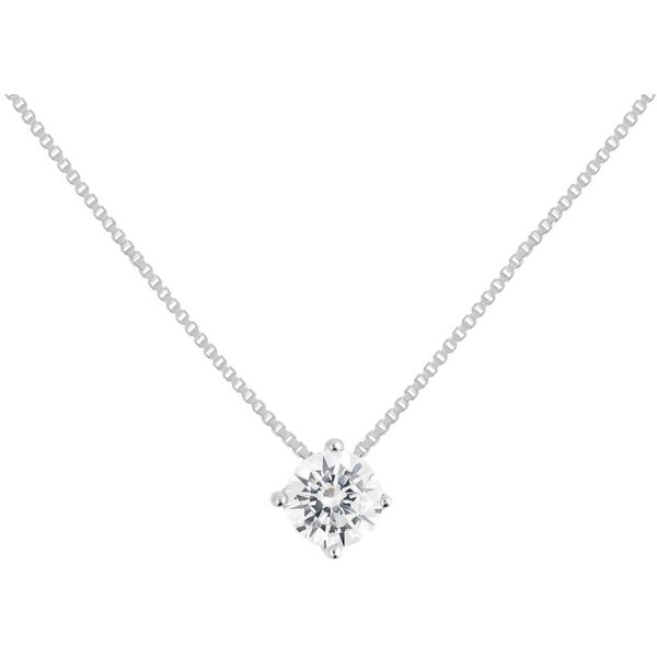 stroili collana punto luce silver elegance argento rodiato cubic zirconia collezione: silver elegance bianco