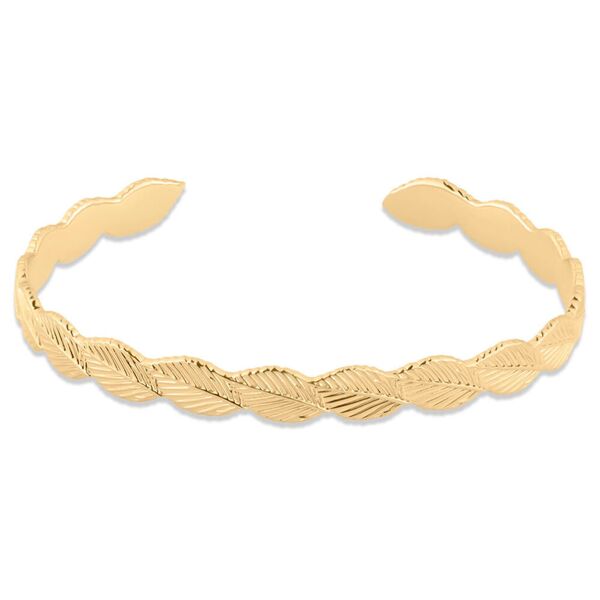 stroili bangle placcato oro con foglie collezione: golden dream giallo