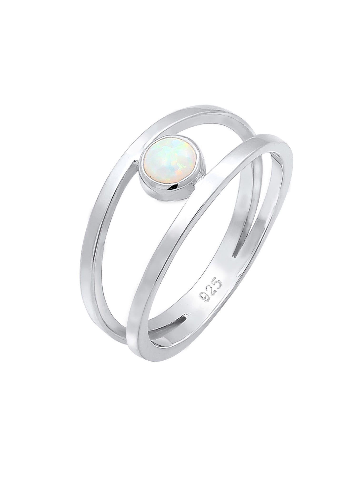 ELLI Anello 'Opal' Argento