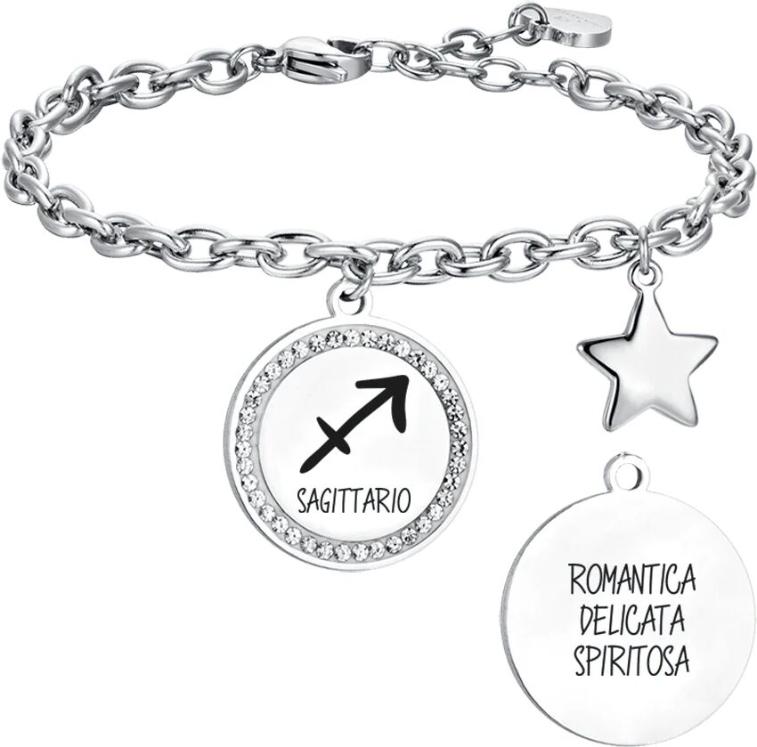 Luca Barra BRACCIALE DONNA IN ACCIAIO SEGNO ZODIACALE SAGITTARIO PIASTRA