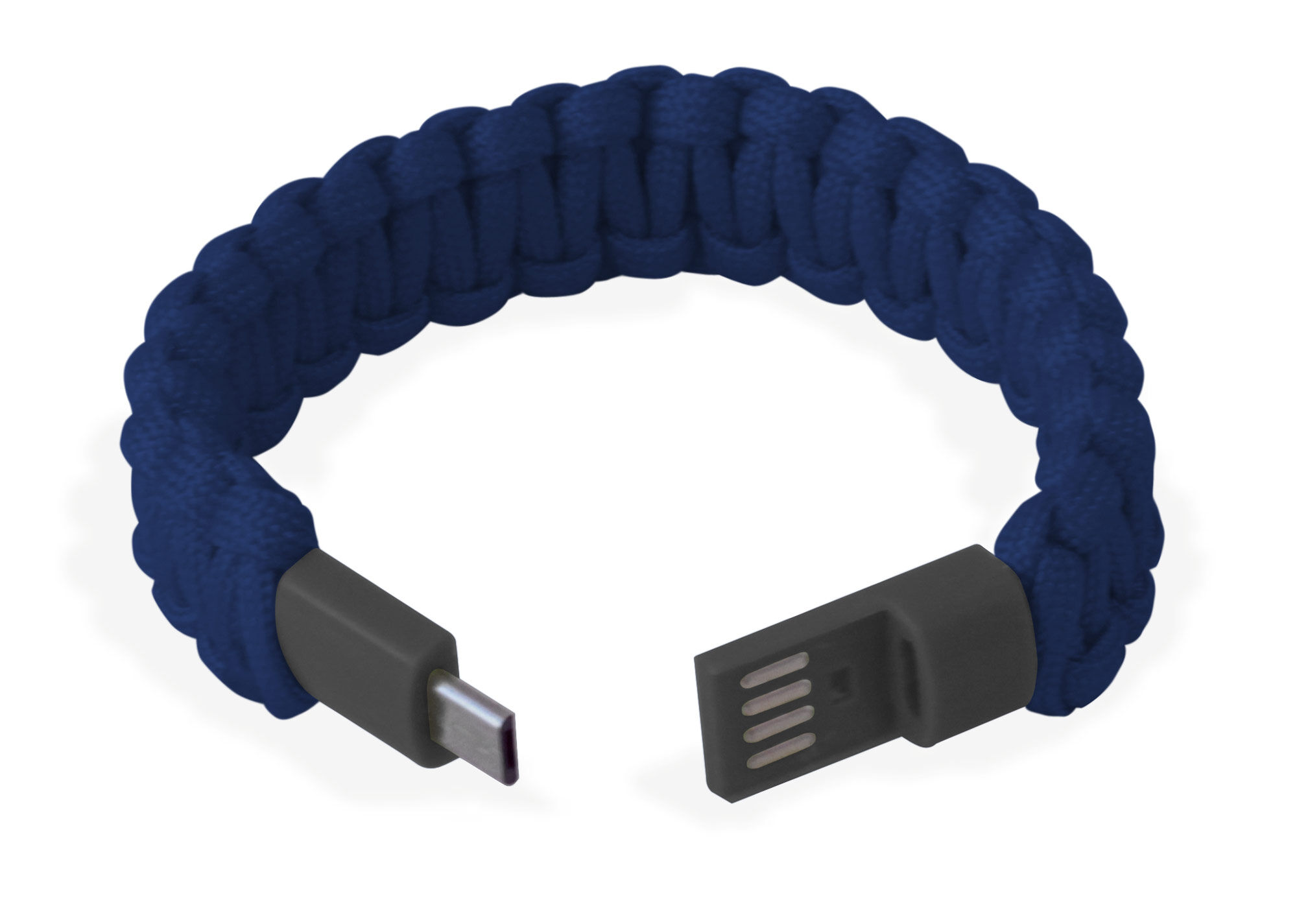 Manhattan Bracciale Paracord con Micro USB Blu