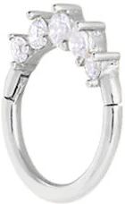 Stroili Piercing Orecchio Bon Ton Oro Bianco Cubic Zirconia Collezione: Bon Ton Oro Bianco