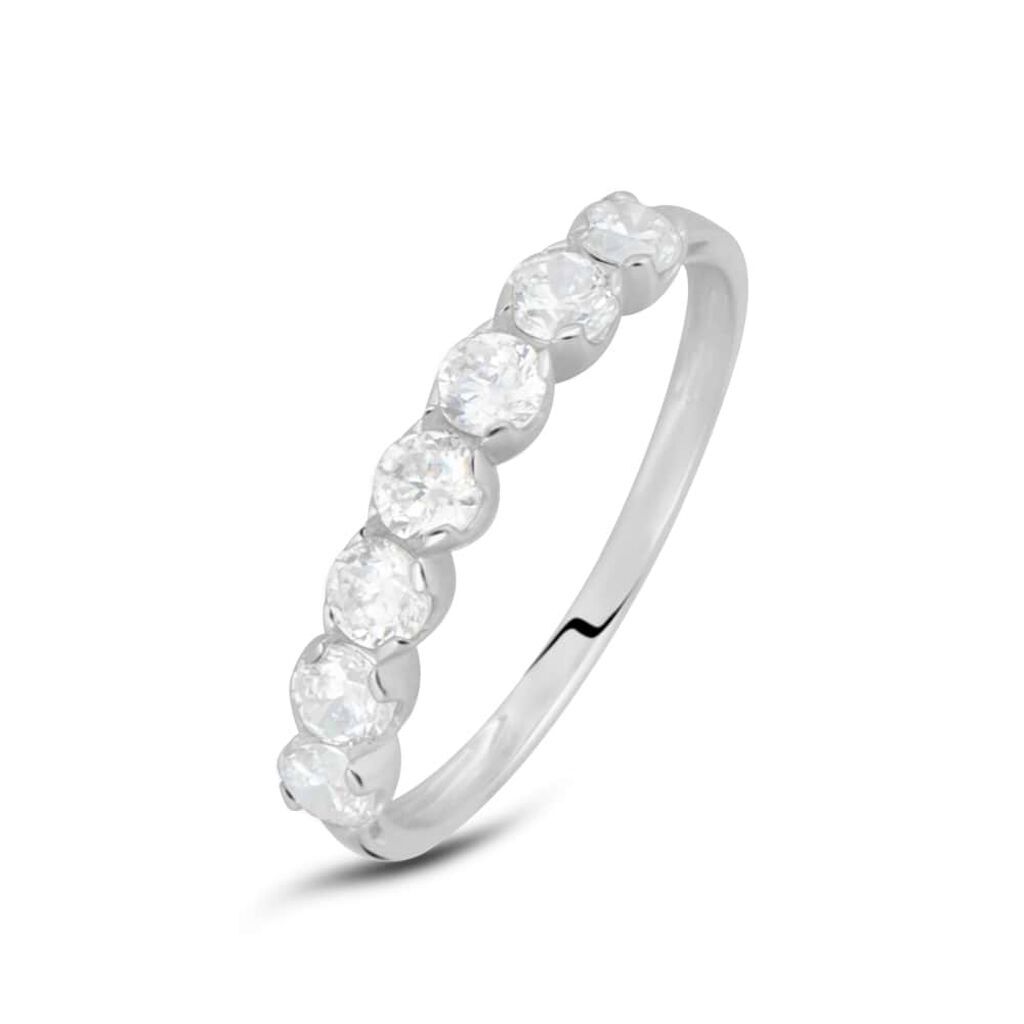 Stroili Anello Riviere Claire Oro Bianco Cubic Zirconia Collezione: Claire - Misura 50 Oro Bianco