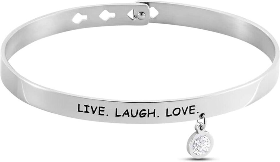 Stroili Bangle Lady Message Acciaio Cristallo Collezione: Lady Message Bianco