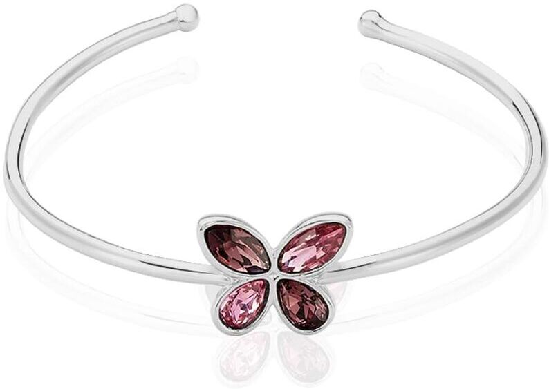 Stroili Bangle farfalla in metallo rodiato e pietre colore rosa Collezione: Violet