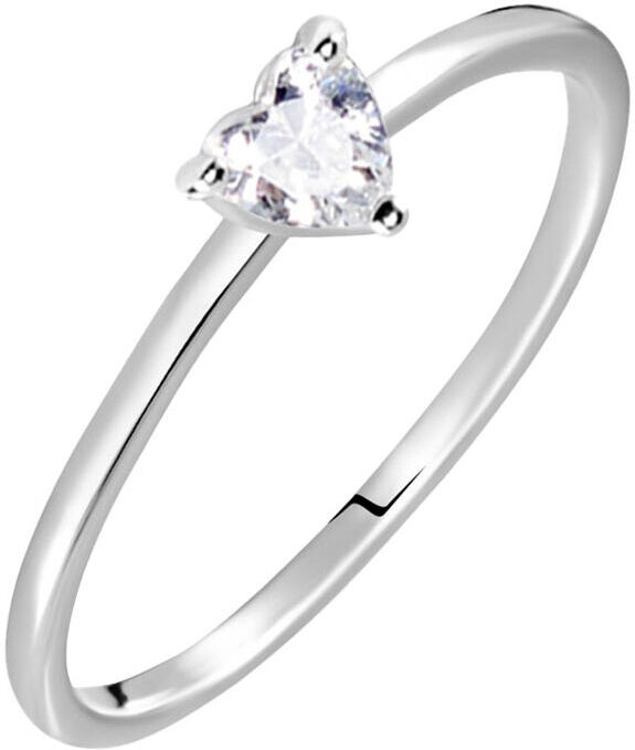 Stroili Anello Silver Elegance Argento Rodiato Cubic Zirconia Collezione: Silver Elegance - Misura 52 Bianco