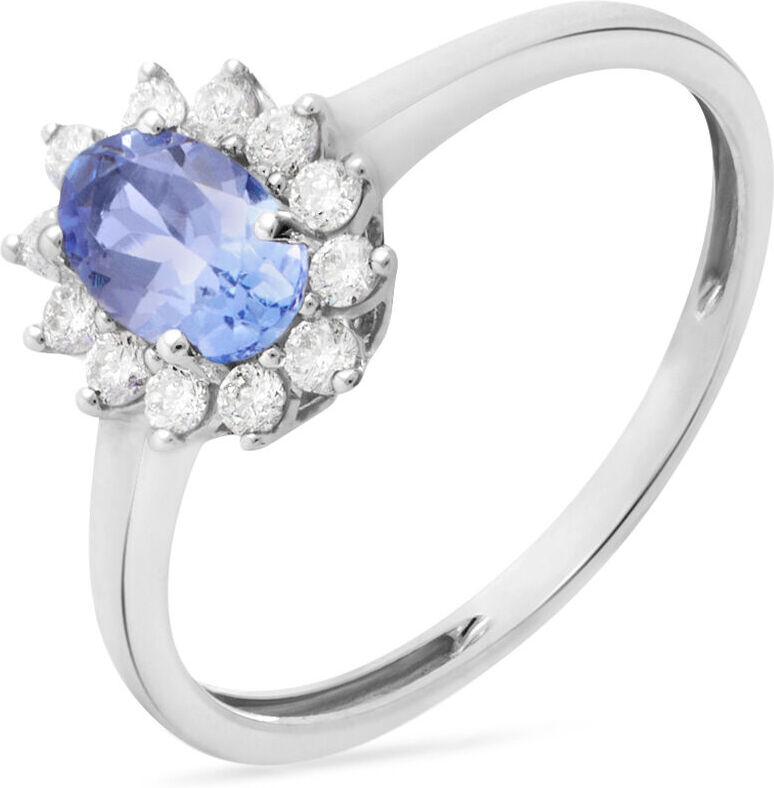 Stroili Anello Solitario Jasmine Oro Bianco Tanzanite Diamante Collezione: Jasmine - Misura 52 Oro Bianco