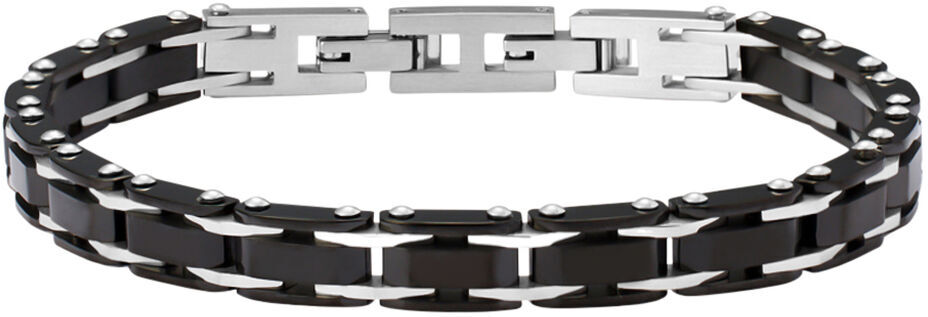 Stroili Bracciale Man Code Acciaio Bicolore Bianco / Nero Collezione: Man Code Bicolore Bianco / Nero