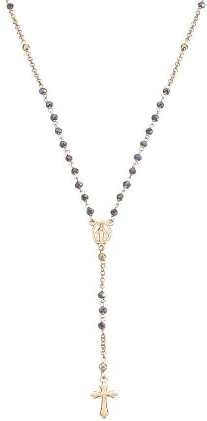 Stroili Collana Rosario Silver Soul Argento Rosa Cristallo Collezione: Silver Soul Rosa