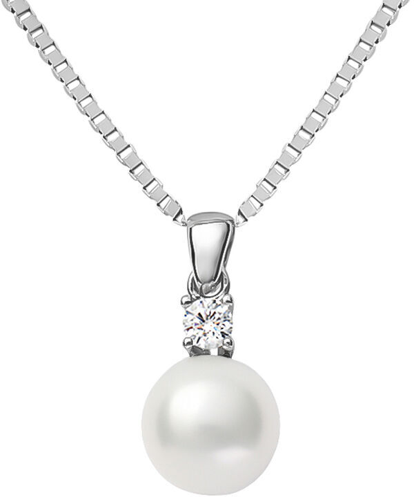 Stroili Collana Gabrielle Oro Bianco Perla D'Acqua Dolce Cubic Zirconia Collezione: Gabrielle Oro Bianco