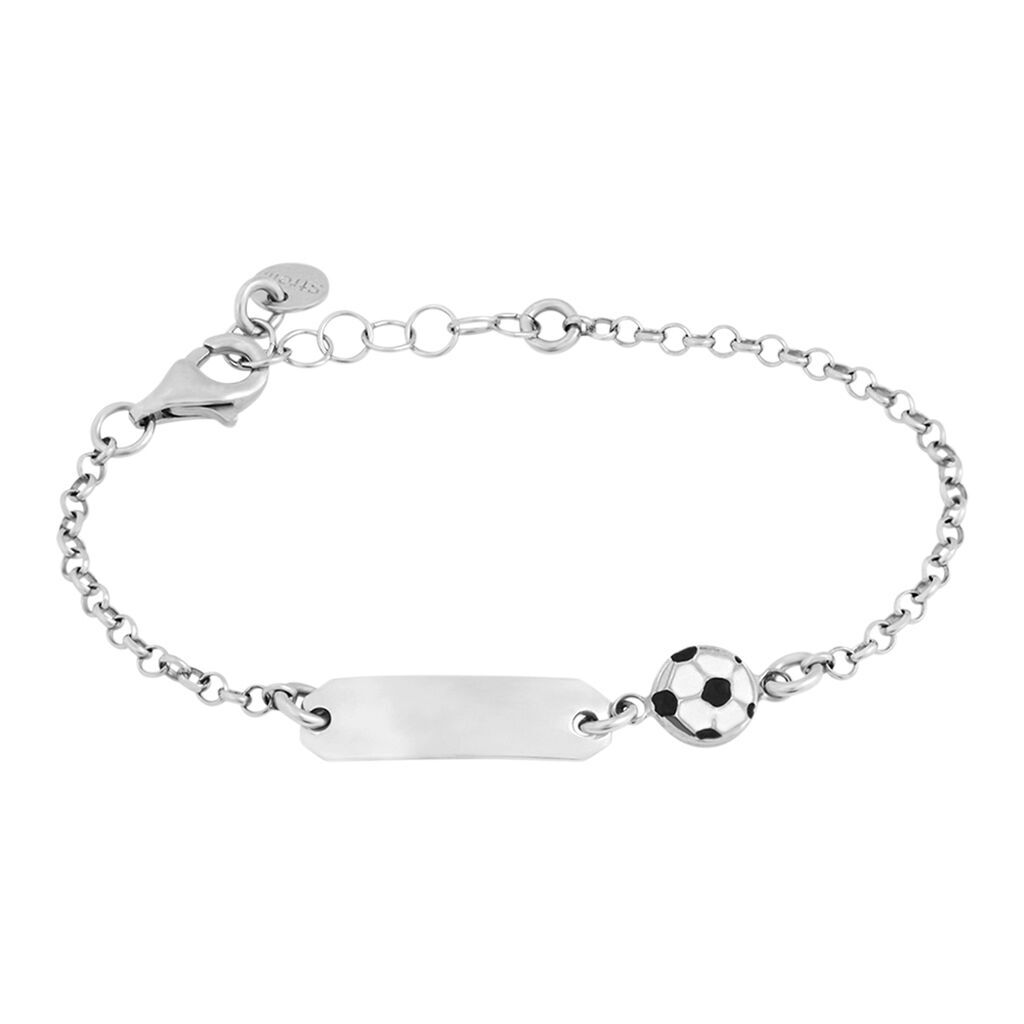 Stroili Bracciale Con Targhetta Silver Baby Argento Rodiato Collezione: Silver Baby Bianco