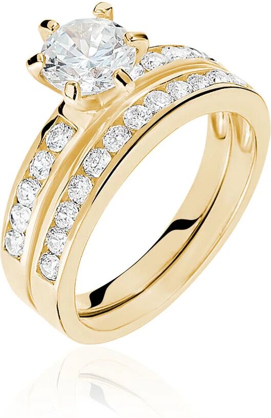 Stroili Anello Golden Dream Placcato Oro Giallo Cubic Zirconia Collezione: Golden Dream - Misura 52 Giallo