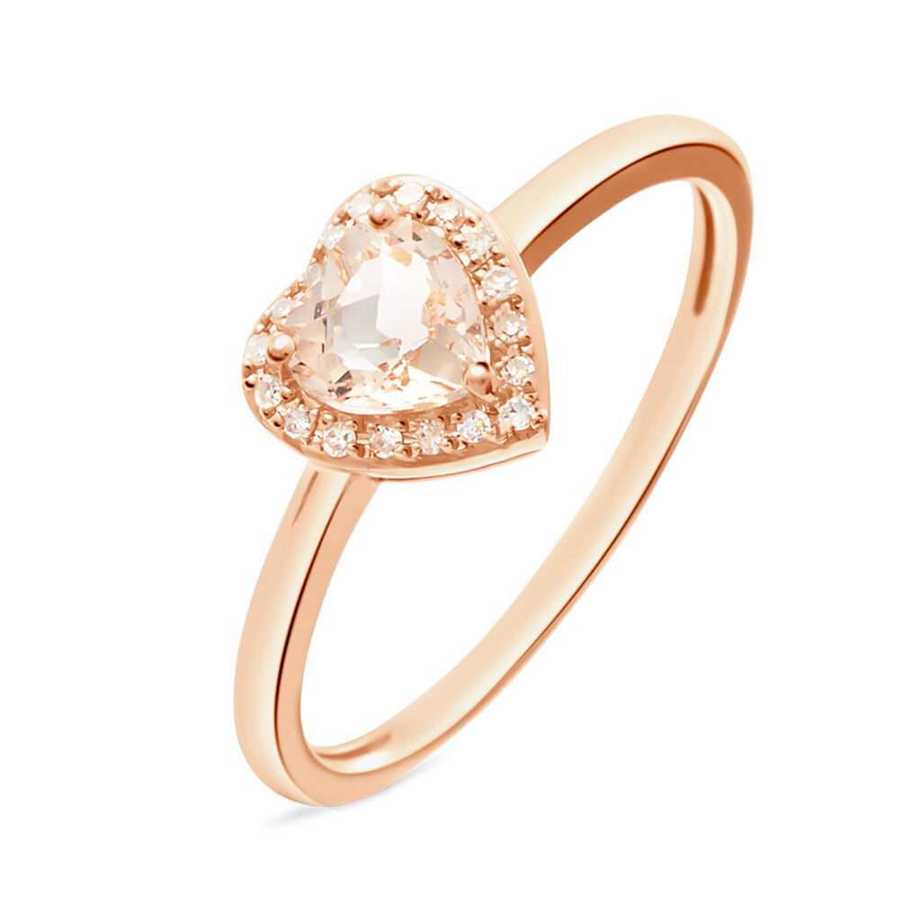 Stroili Anello Solitario Jasmine Oro Rosa Morganite Diamante Collezione: Jasmine - Misura 58 Oro Rosa