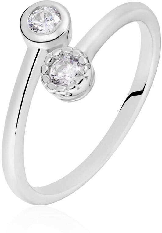 Stroili Anello Silver Elegance Argento Rodiato Cubic Zirconia Collezione: Silver Elegance - Misura 58 Bianco