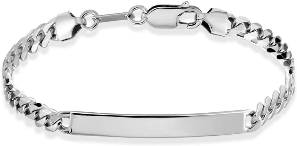 Stroili Bracciale Con Targhetta Gentleman Argento Rodiato Collezione: Gentleman Bianco