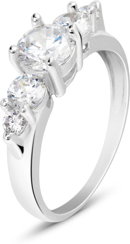 Stroili Anello Riviere Silver Elegance Argento Rodiato Cubic Zirconia Collezione: Silver Elegance - Misura 52 Bianco