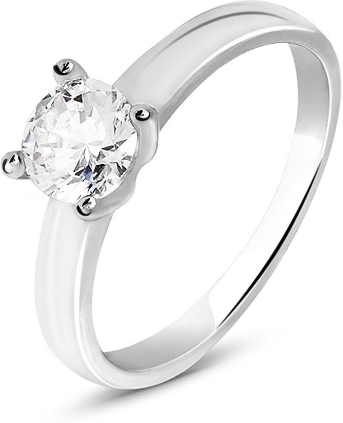 Stroili Anello Solitario Silver Elegance Argento Rodiato Cubic Zirconia Collezione: Silver Elegance - Misura 49 Bianco