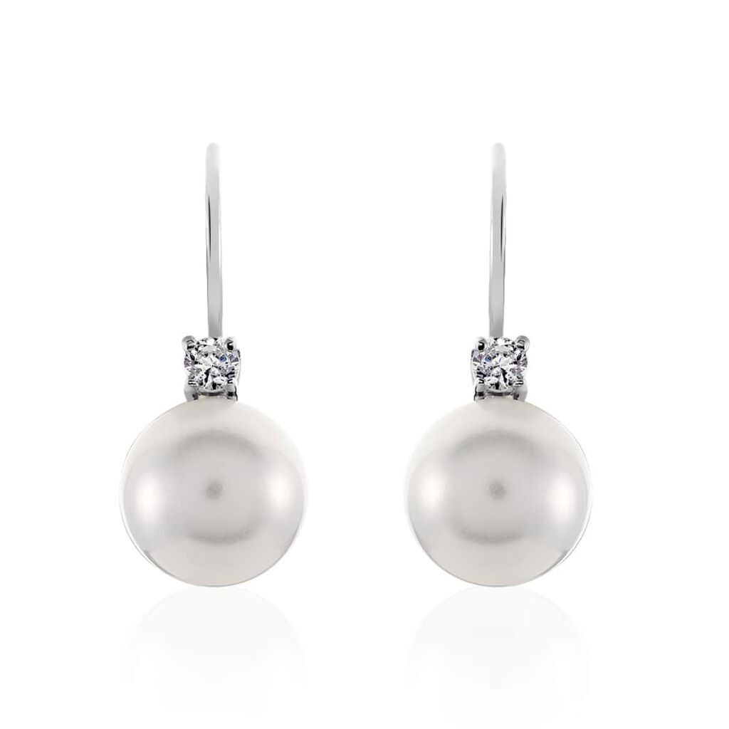 Stroili Orecchini Pendenti Silver Pearls Argento Rodiato Perla sintentica Cubic Zirconia Collezione: Silver Pearls Bianco