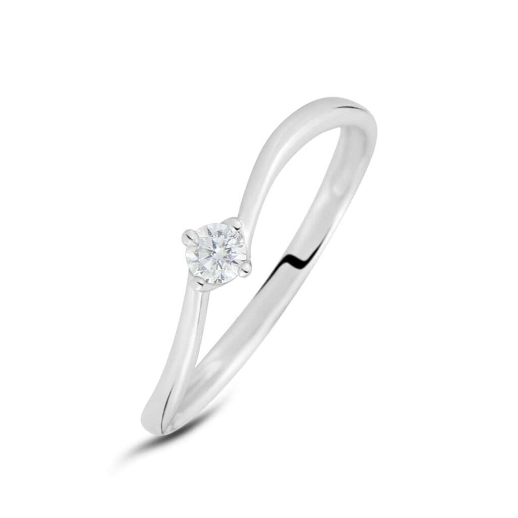 Stroili Anello Solitario Claire Oro Bianco Cubic Zirconia Collezione: Claire - Misura 49 Oro Bianco