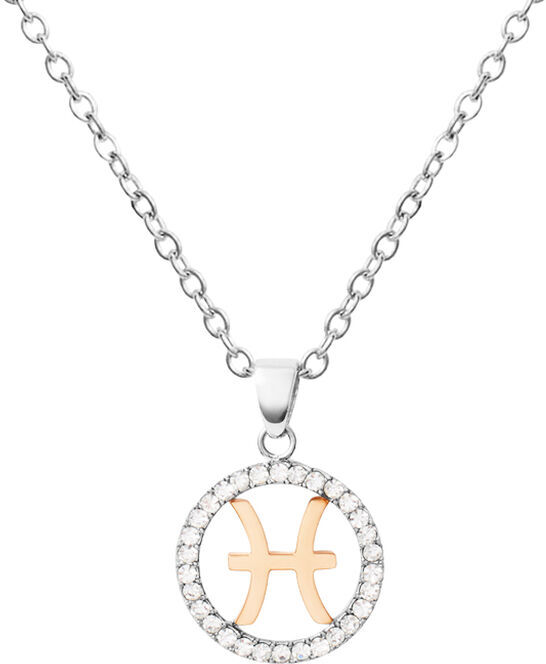 Stroili Collana Lady Chic Acciaio Bicolore Bianco / Rosa Cubic Zirconia Collezione: Lady Chic Bicolore Bianco / Rosa