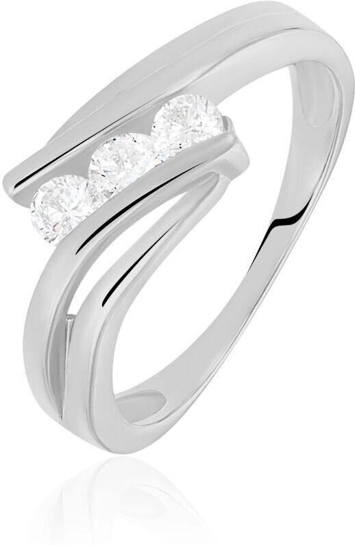 Stroili Anello Silver Elegance Argento Rodiato Cubic Zirconia Collezione: Silver Elegance - Misura 58 Bianco