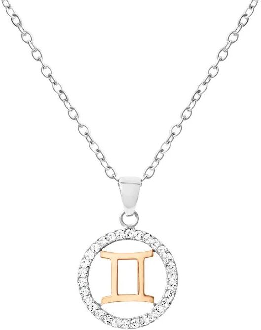 Stroili Collana Lady Chic Acciaio Bicolore Bianco / Rosa Cubic Zirconia Collezione: Lady Chic Bicolore Bianco / Rosa