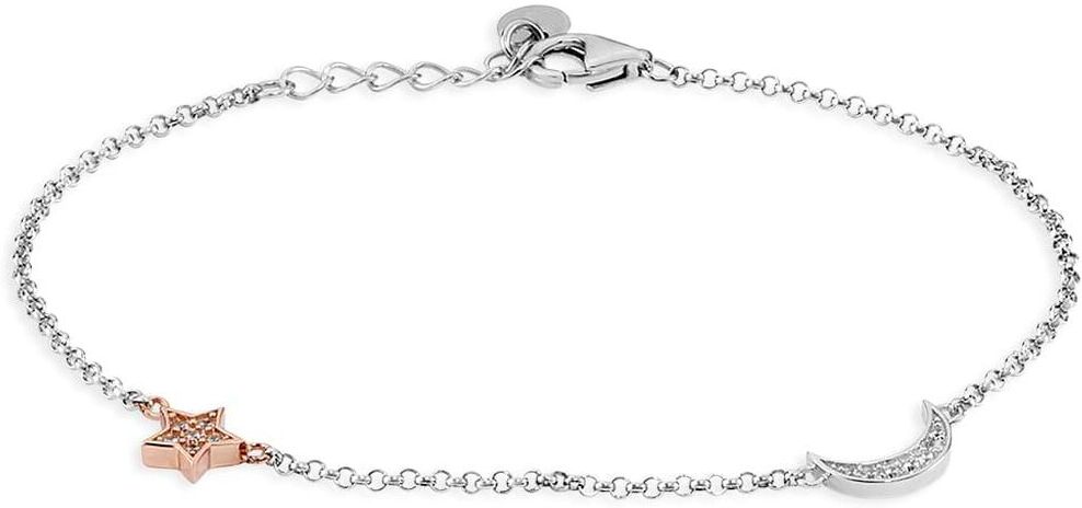 Stroili Bracciale Silver Moments Argento Bicolore Bianco / Rosa Cubic Zirconia Collezione: Silver Moments Bicolore Bianco / Rosa