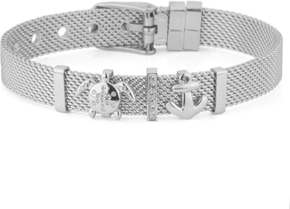 Stroili Bracciale Catena Lady Shine Acciaio Cristallo Collezione: Lady Shine Bianco