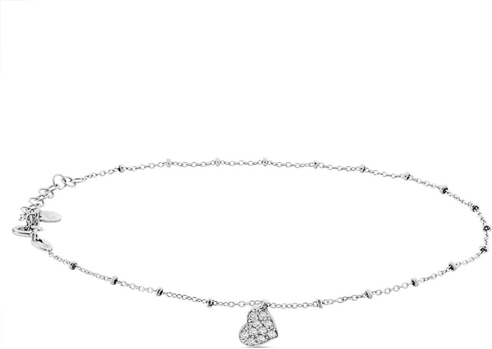 Stroili Cavigliera Silver Collection Argento Rodiato Cubic Zirconia Collezione: Silver Collection Bianco