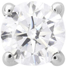 Stroili Mono Orecchino Lobo Punto Luce L'homme Or Oro Bianco Cubic Zirconia Collezione: L'Homme Or Oro Bianco