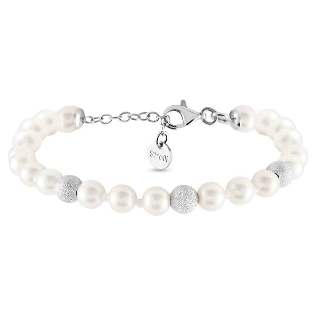 Stroili Bracciale Silver Pearls Argento Rodiato Perla sintentica Collezione: Silver Pearls Bianco